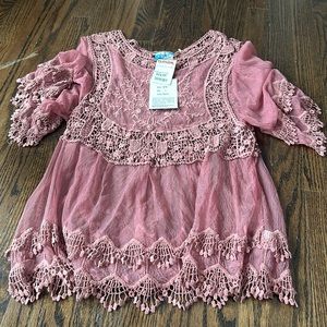 Sheer Blouse NWT Mauve